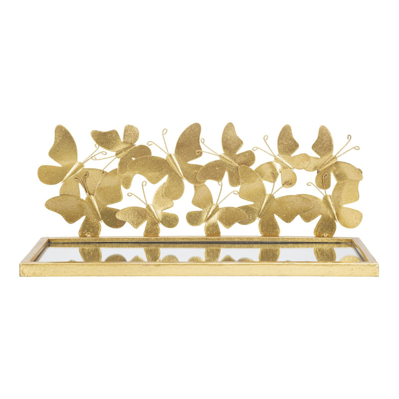 Étagère murale originale Papillons en Métal Doré Miroir Butterflies Mauro Ferretti - 3