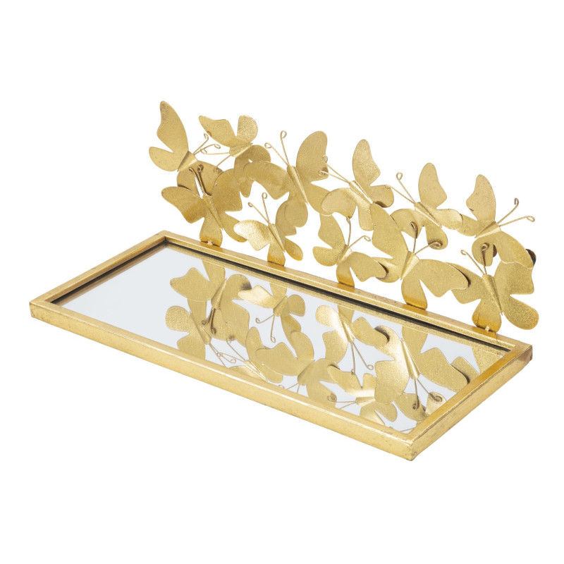 Étagère murale originale Papillons en Métal Doré Miroir Butterflies Mauro Ferretti - 4