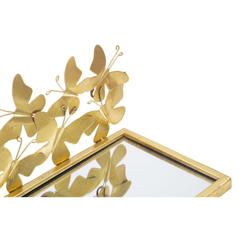 Étagère murale originale Papillons en Métal Doré Miroir Butterflies Mauro Ferretti - 5