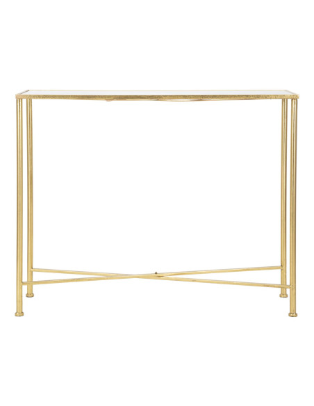 Console originale Papillons Rectangulaire en Métal Doré Verre Butterflies 