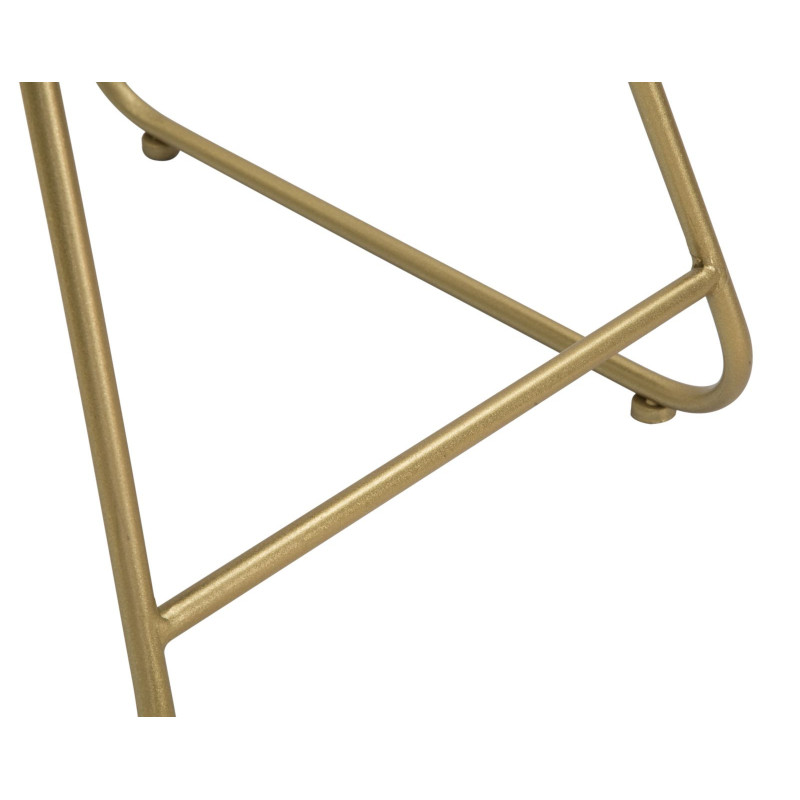 Chaise originale Coeur en Velours Rose Métal Doré Heart 