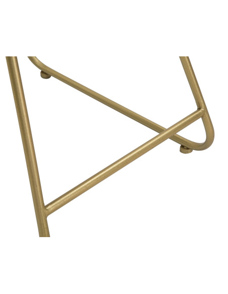 Chaise originale Coeur en Velours Rose Métal Doré Heart 