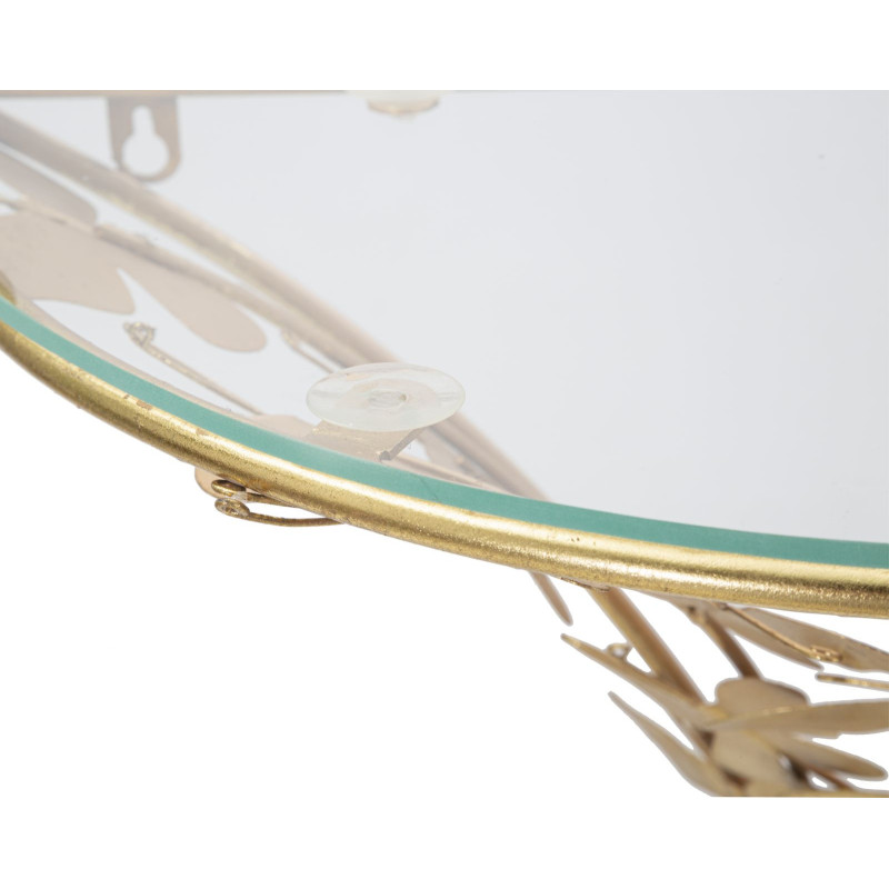 Console murale originale Papillons Demi lune en Métal Doré Verre Butterflies 