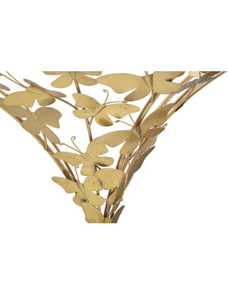 Console murale originale Papillons Demi lune en Métal Doré Verre Butterflies 