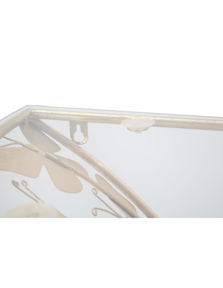 Console murale originale Papillons Demi lune en Métal Doré Verre Butterflies 