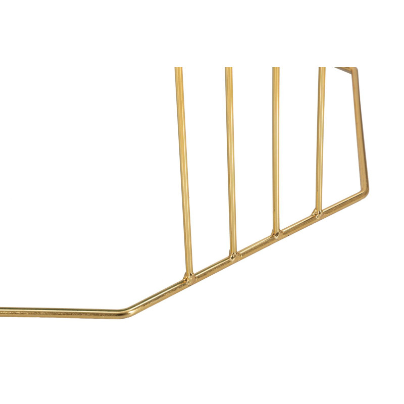 Table basse moderne Octogonale en Métal Doré Miroir Bronze Octagon 