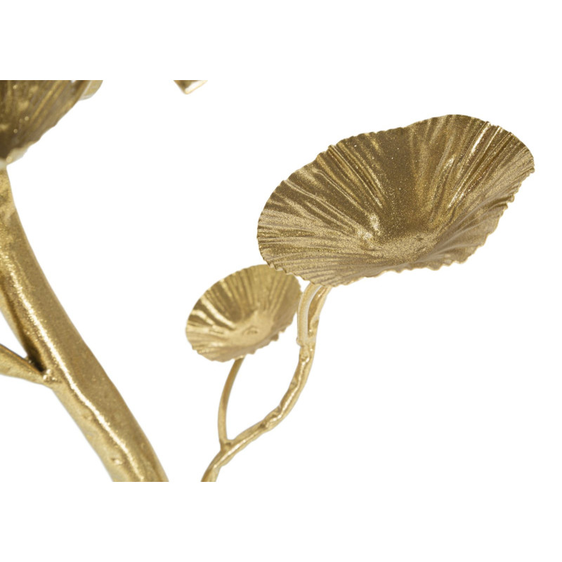 Sellette haute originale Fleur Rectangulaire en Métal Doré Miroir Tisty 