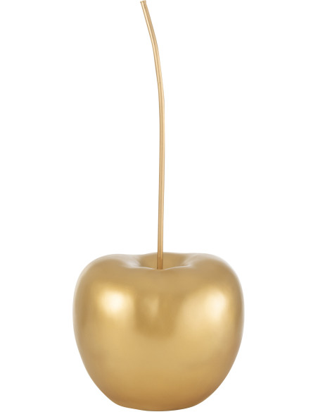 Objet déco à poser cerise déco dorée en résine 25x52 - 1