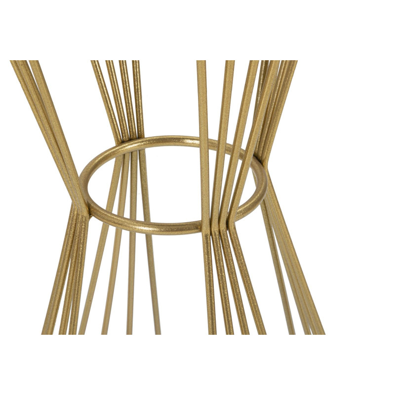 Sellette haute moderne Ronde Hauteur 80 cm en Métal Doré Miroir Super 