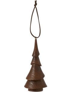 Suspension de Noël Sapin en Résine Marron - 1