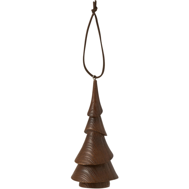 Suspension de Noël Sapin en Résine Marron - 1