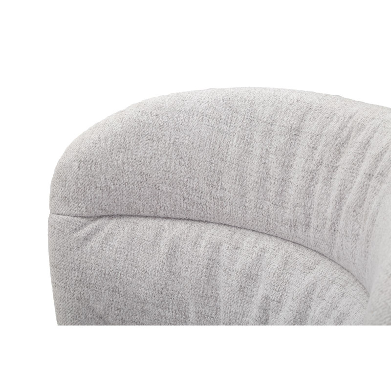 Chaise moderne en Tissu Gris Métal Noir Losanna (Lot de 2) 