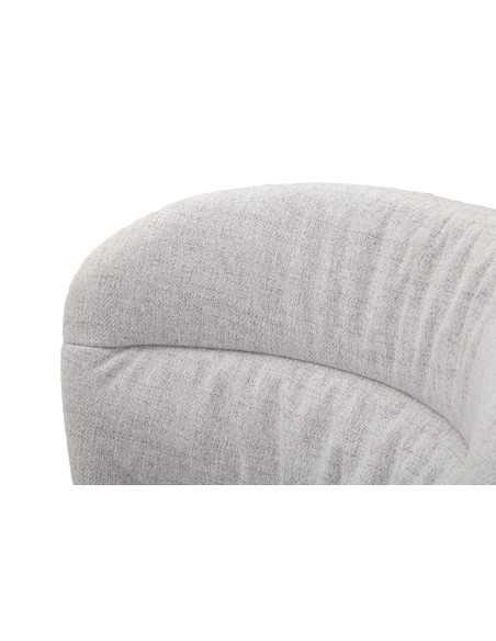 Chaise moderne en Tissu Gris Métal Noir Losanna (Lot de 2) 