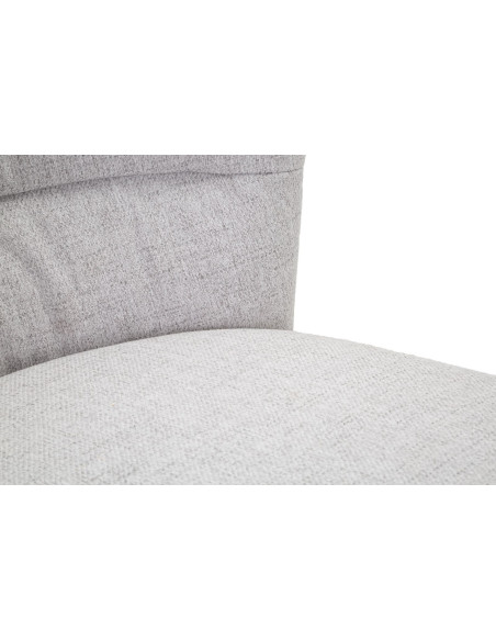 Chaise moderne en Tissu Gris Métal Noir Losanna (Lot de 2) 