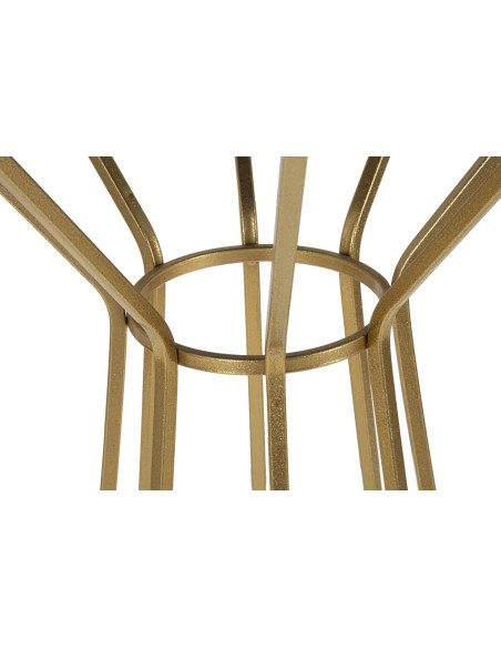 Sellette haute moderne Ronde Hauteur 100 cm en Métal Doré Miroir Simple 