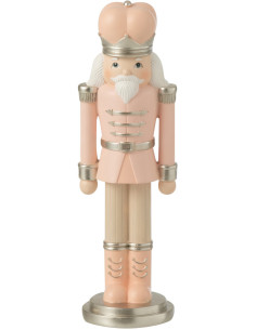 Statuette déco Casse-noisette 30 cm en Résine Rose - 1