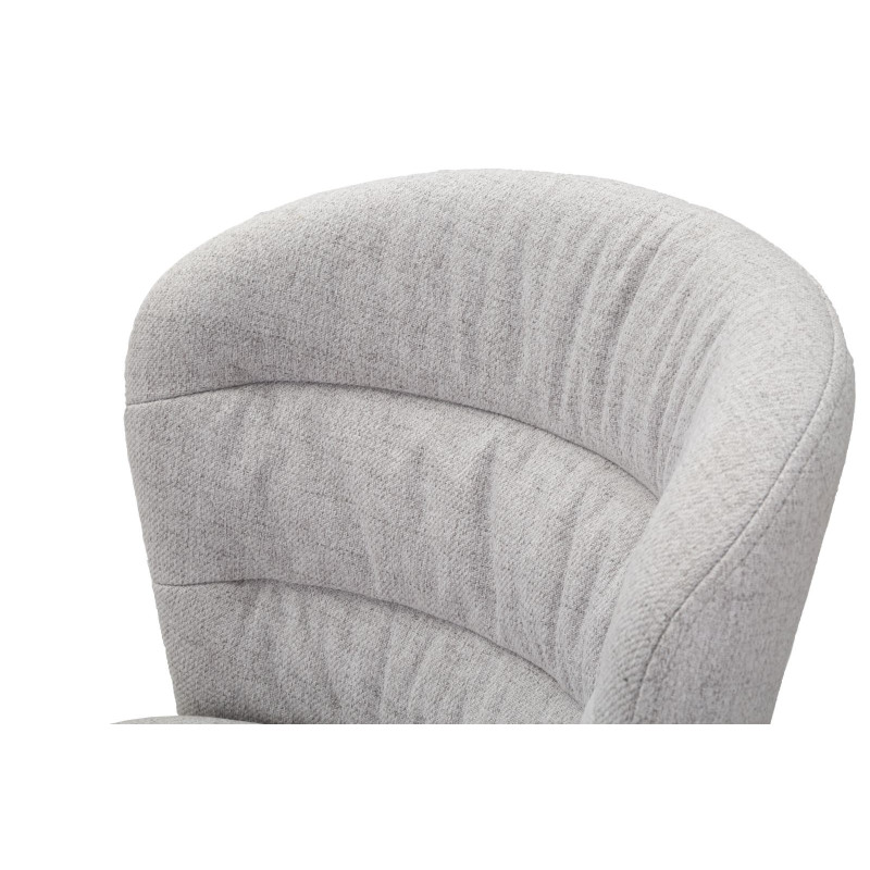 Tabouret de bar moderne avec dossier en Tissu Gris Métal Noir Losanna (Lot de 2) 