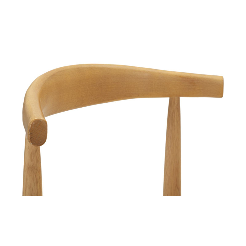 Chaise moderne en Bois d'hévéa Rotin Naturel Cannage Japan (Lot de 2) 