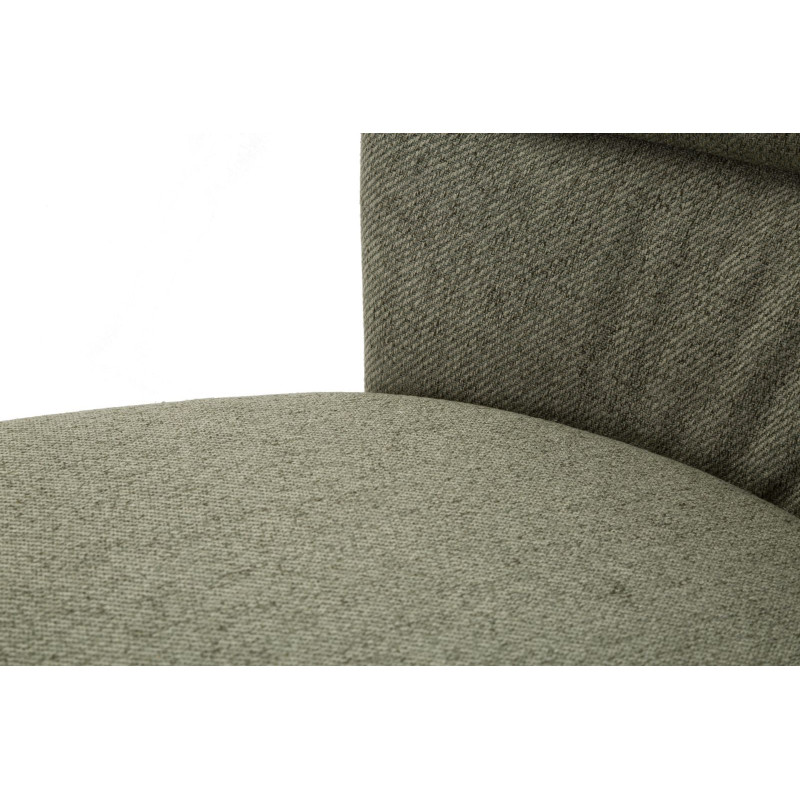 Chaise moderne en Tissu Vert Métal Noir Losanna (Lot de 2) 