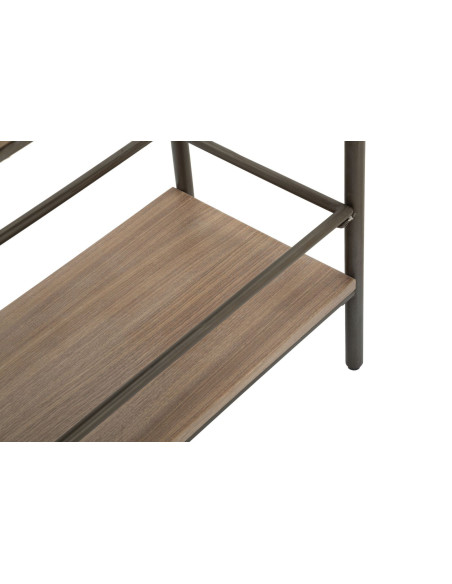 Buffet industriel Haut 2 portes 1 étagère en Bois de sapin Naturel Métal Noir Toronto 