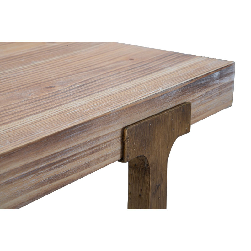 Table à manger moderne Carrée 2 personnes en Bois Naturel Métal Doré Ankara 