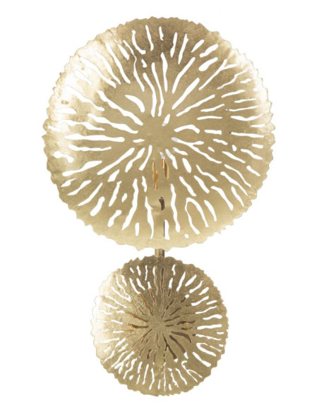 Applique murale originale Ronds Hauteur 46 cm en Métal Doré Simple Glam 