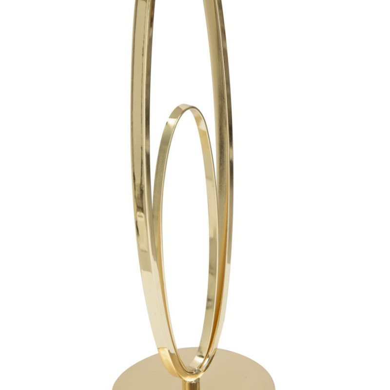 Lampe à poser moderne XL Hauteur cm en Métal Doré Tissu Blanc crème Flush 