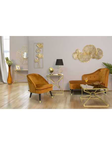 Lampe à poser originale XL Coeurs Hauteur 54 cm en Métal Doré Tissu Noir Hearts 