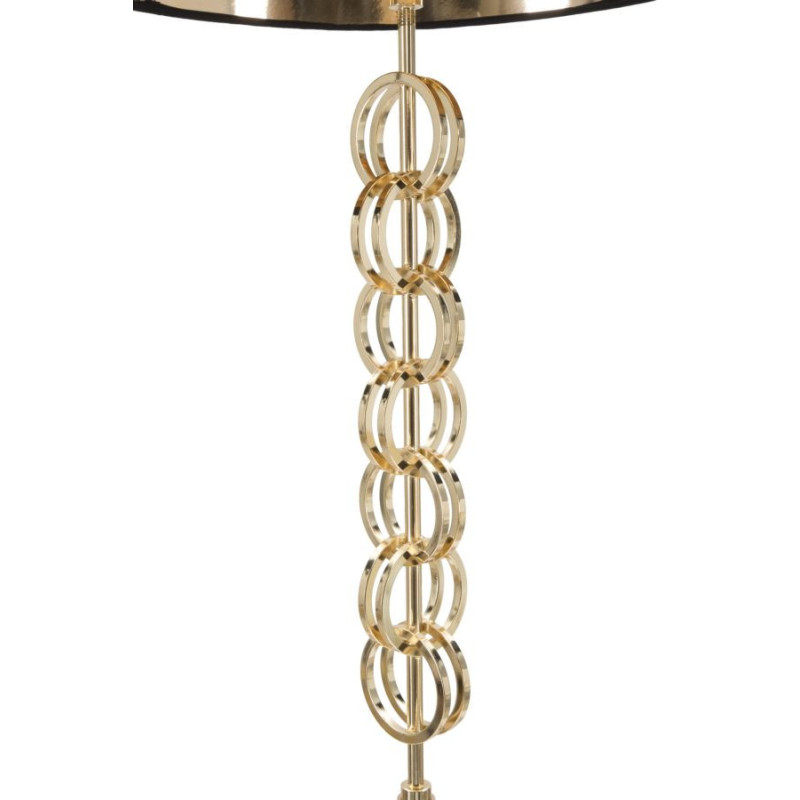 Lampadaire original XL Coeurs Hauteur 170 cm en Métal Doré Tissu Noir Hearts 