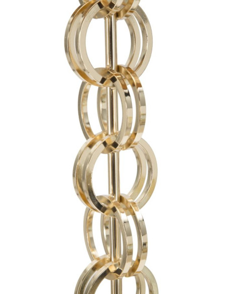 Lampadaire original XL Coeurs Hauteur 170 cm en Métal Doré Tissu Noir Hearts 