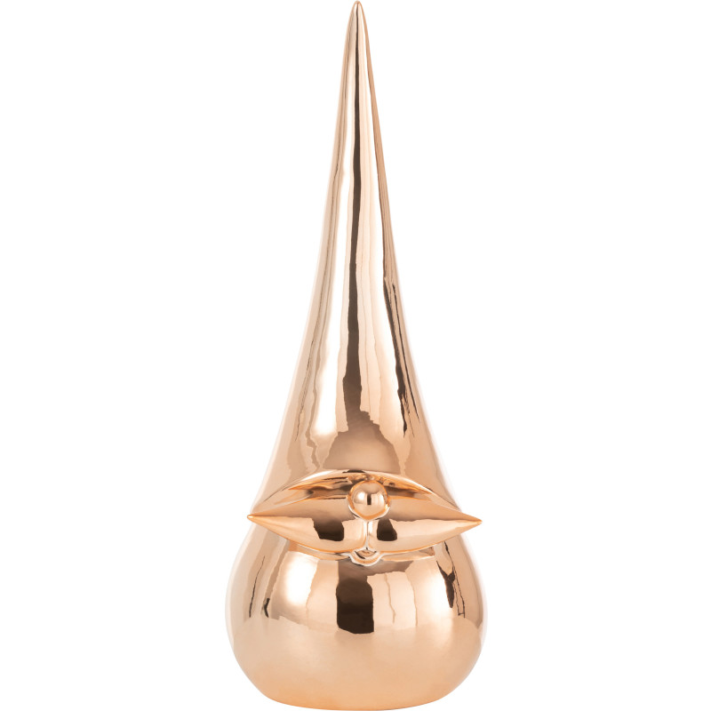 Statue déco XL Père Noël Nick en Porcelaine Cuivré - 1