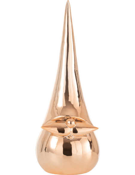 Statue déco XL Père Noël Nick en Porcelaine Cuivré - 1