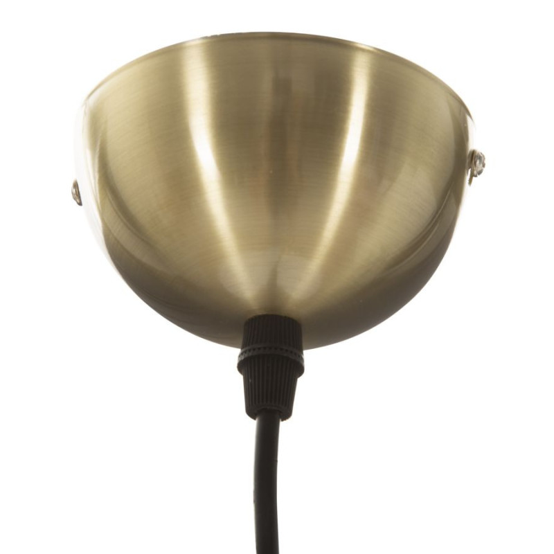 Suspension moderne Boule 50x30 en Métal Doré Verre Blanc Glamy 