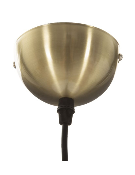 Suspension moderne Boule 50x30 en Métal Doré Verre Blanc Glamy 