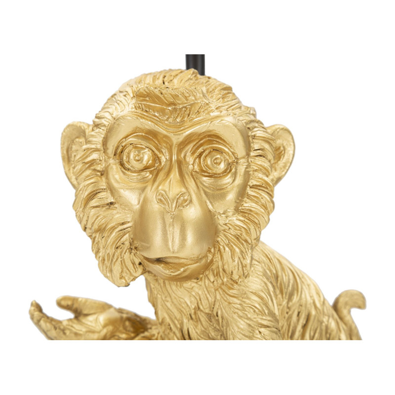 Lampe à poser originale XL Bébé Singe Hauteur 51 cm en Résine Métal Doré Tissu Noir Seduta 