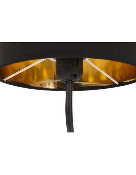 Lampe à poser originale XL Bébé Singe Hauteur 51 cm en Résine Métal Doré Tissu Noir Seduta 