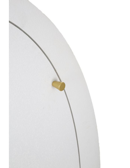 Buffet moderne Haut 2 portes 1 tiroir en Bois Blanc Métal Doré Venus 