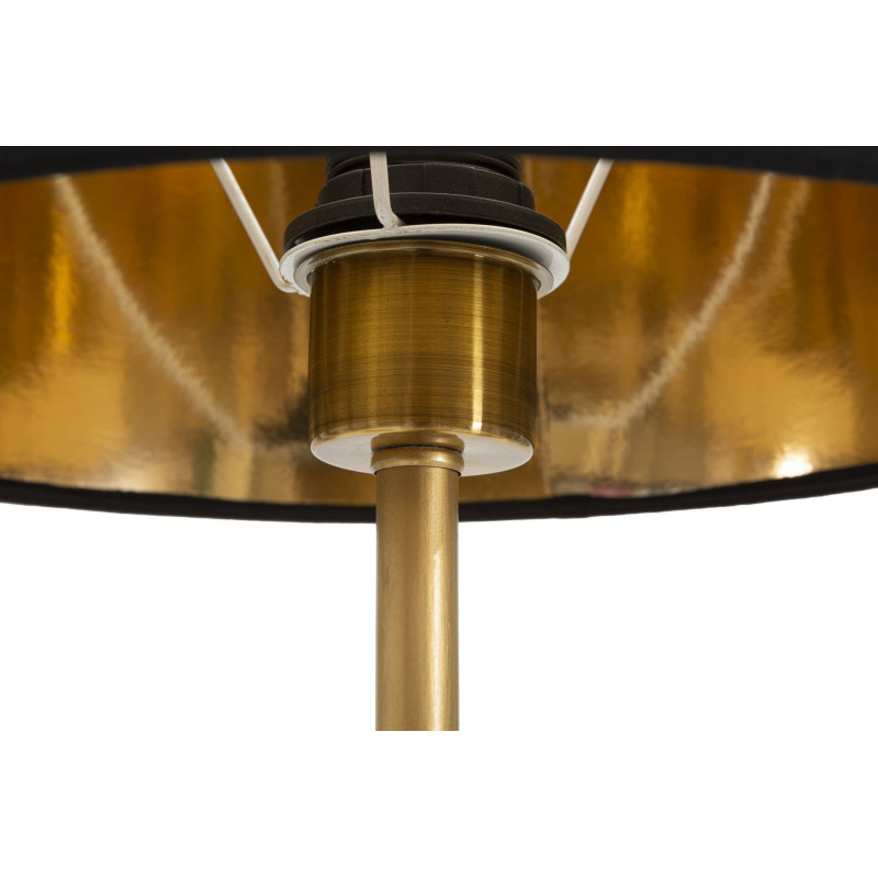 Lampe à poser originale XL 3 Perroquets Hauteur 62 cm en Résine Métal Doré Tissu Noir Pappagallo 