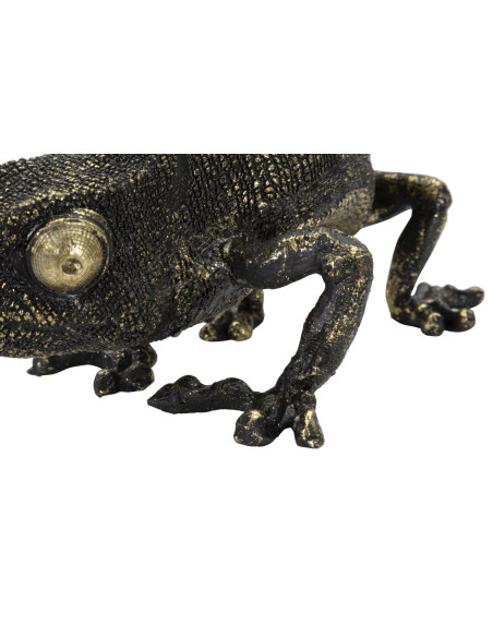 Lampe à poser originale Caméléon 37 cm en Résine Noir Doré Camaleonte 