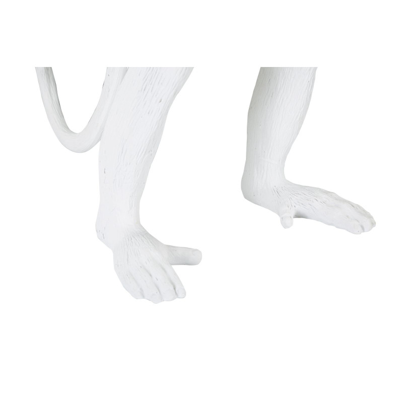 Lampe à poser originale XL Singe debout Hauteur 55 cm en Résine Métal Blanc Monkey 