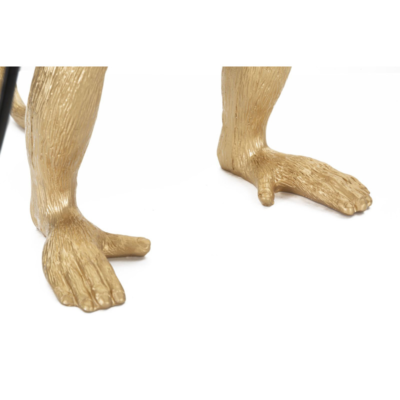 Lampe à poser originale XL Singe debout Hauteur 55 cm en Résine Métal Doré Monkey 