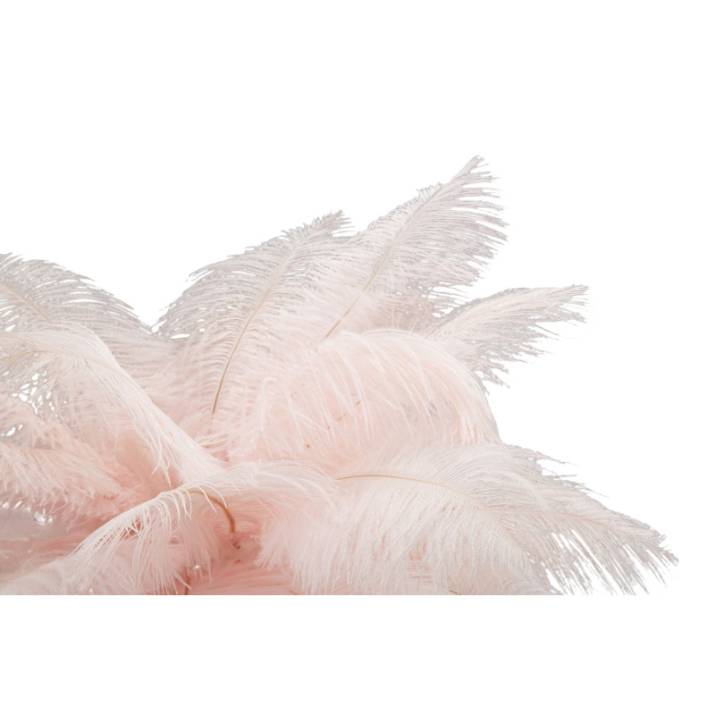 Lampe à poser moderne XL Plumes Hauteur 55 cm en Métal Doré Plastique Rose Palm 