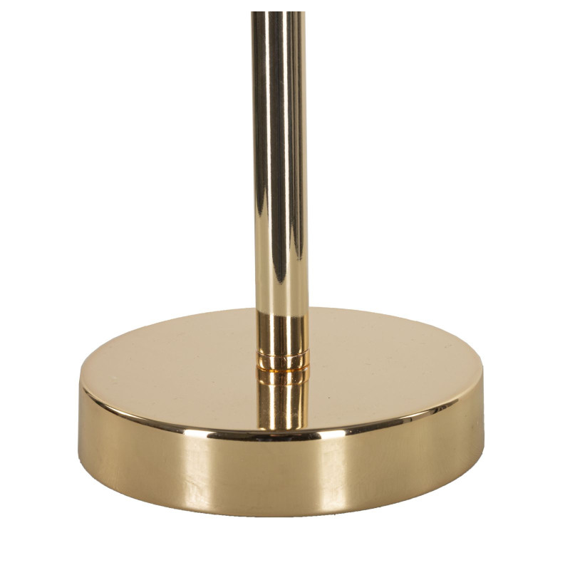 Lampe à poser moderne XL Plumes Hauteur 55 cm en Métal Doré Plastique Gris Palm 