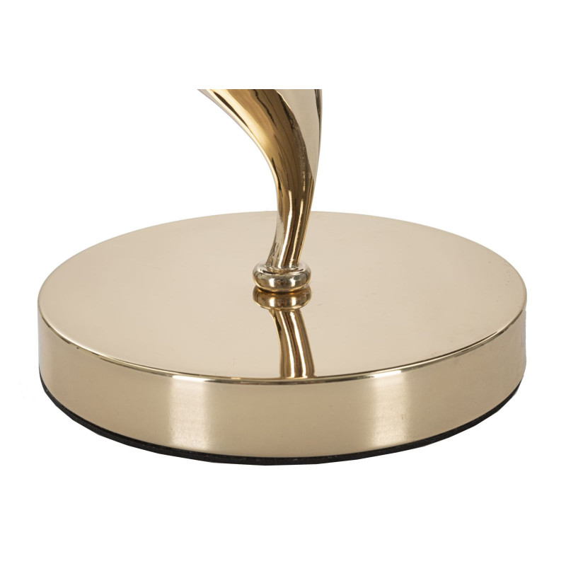 Lampe à poser moderne XL Plumes Hauteur 63 cm en Métal Doré Plastique Rose Slim 