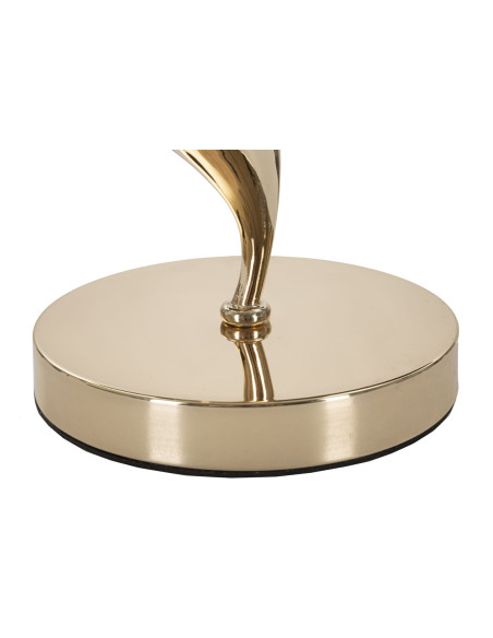 Lampe à poser moderne XL Plumes Hauteur 63 cm en Métal Doré Plastique Rose Slim 