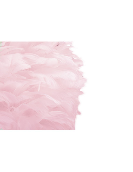 Lampe à poser moderne XL Plumes Hauteur 63 cm en Métal Doré Plastique Rose Slim 