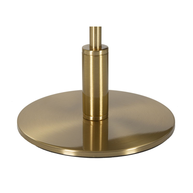 Lampe à poser moderne XL Plumes Hauteur 50 cm en Métal Doré Plastique Blanc Ball Feather 