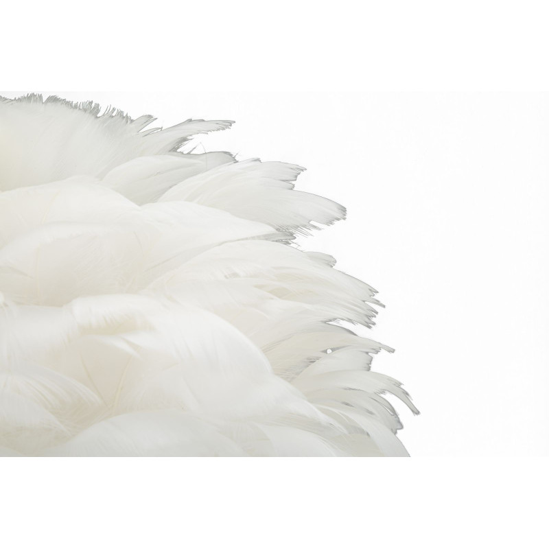 Lampe à poser moderne XL Plumes Hauteur 50 cm en Métal Doré Plastique Blanc Ball Feather 