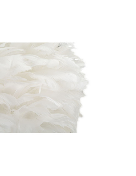 Lampe à poser moderne XL Plumes Hauteur 63 cm en Métal Doré Plastique Blanc Slim 