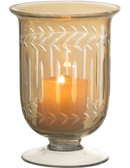 Vase Amphore Roman Hauteur 15 cm en Verre Gris Sur Pied - 3